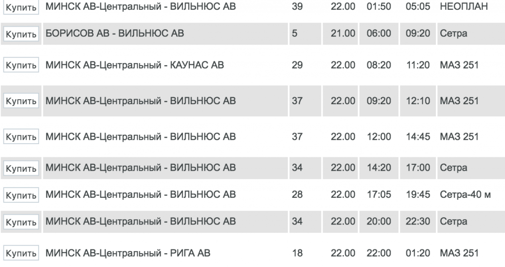 Купить Билет На Автобус Минск Рига